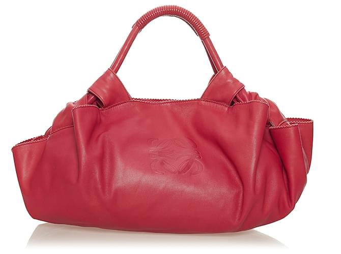Loewe Red Nappa Aire Leather Handbag Pony-style calfskin  ref.441547