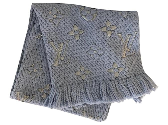 Louis Vuitton Logomania Wool Scarf - Blue Scarves and Shawls