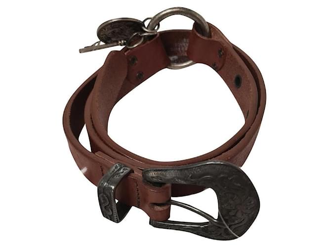 Dior Belts Straps Brown Leather  ref.442208