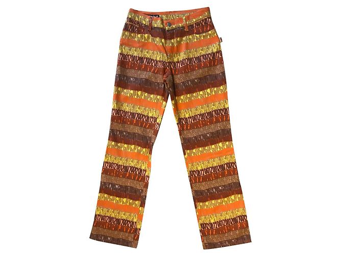 Jean Paul Gaultier Jeans Multicolore con Motivo Monogramma