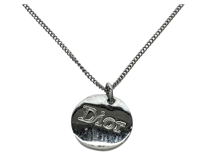 Christian Dior Necklace Plating SLV Top Yes Plate Logo