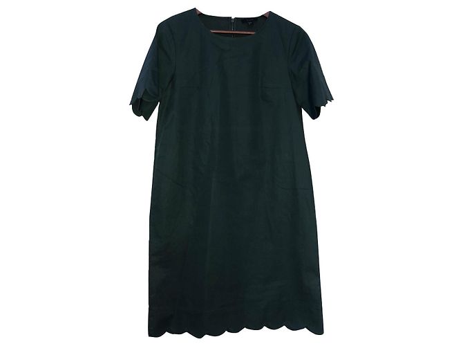 Vestido Cos Verde Oscuro de Algodón con Bolsillos
