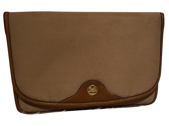 Clutch Céline de tecido bege