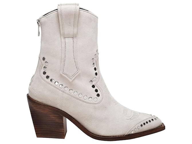 Zadig & Voltaire Cara Ankle Boots in Beige Leather Flesh  ref.442895