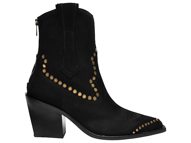 Zadig & Voltaire Cara Ankle Boots in Black Leather  ref.442904