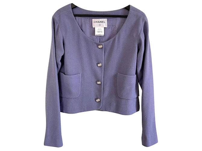 Chanel Jackets Purple Wool  ref.443054