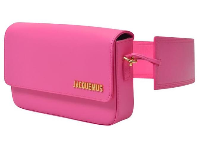 Jacquemus Tasche Le Carinu aus rosafarbenem Leder Pink  ref.443136