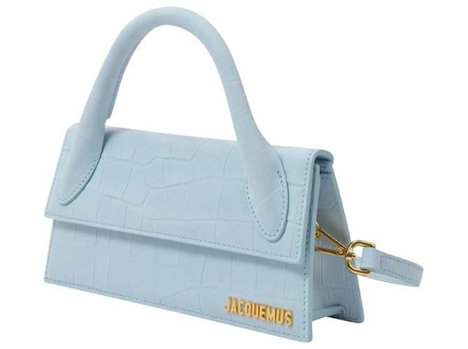 Jacquemus Le Chiquito Long Bag in Blue Leather ref.443138 - Joli