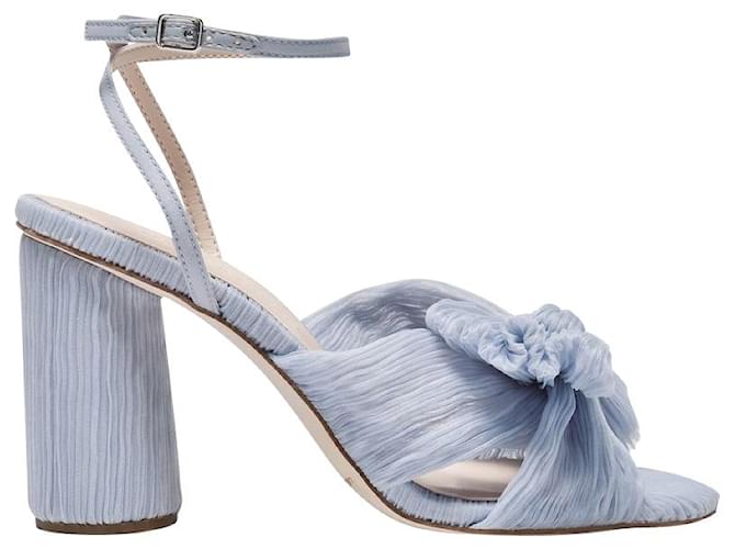 Loeffler Randall Camelia Knot Sandals in Blue Polyester  ref.443159