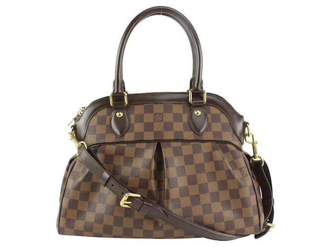 Louis Vuitton Damier Ebene Trevi PM Bowler with Strap Leather  ref.443169