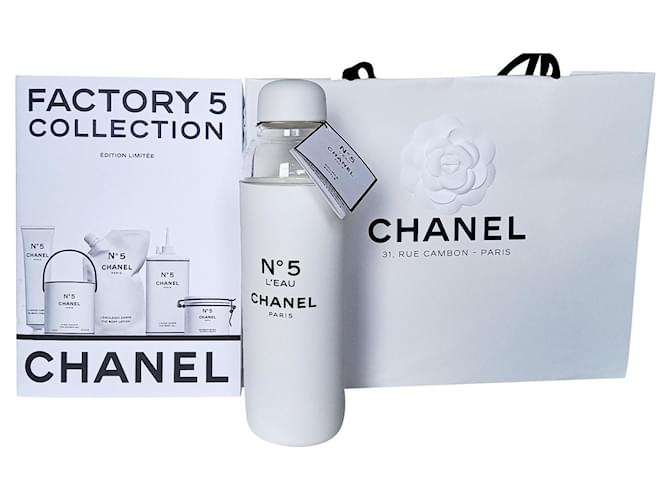 Fábrica Chanel 5 Branco Vidro  ref.443184