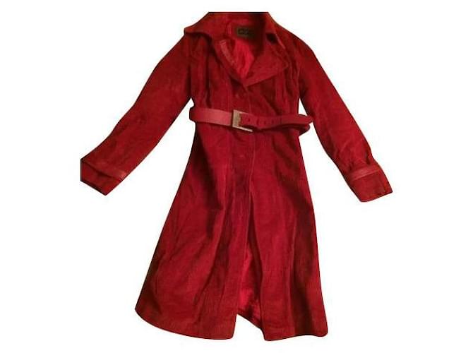 Adolfo Dominguez Coats, Outerwear Red Velvet  ref.443227