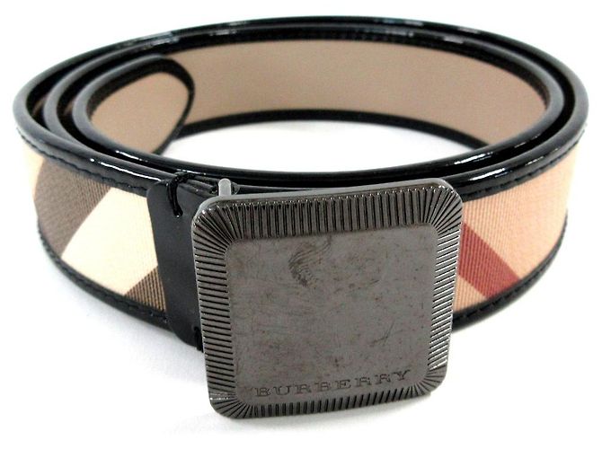 Burberry Gürtel Schwarz Leinwand
