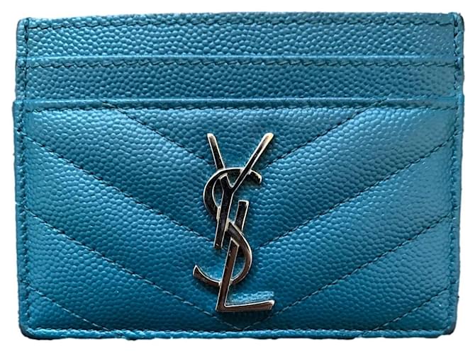 Saint Laurent Green Monogramme Card Holder