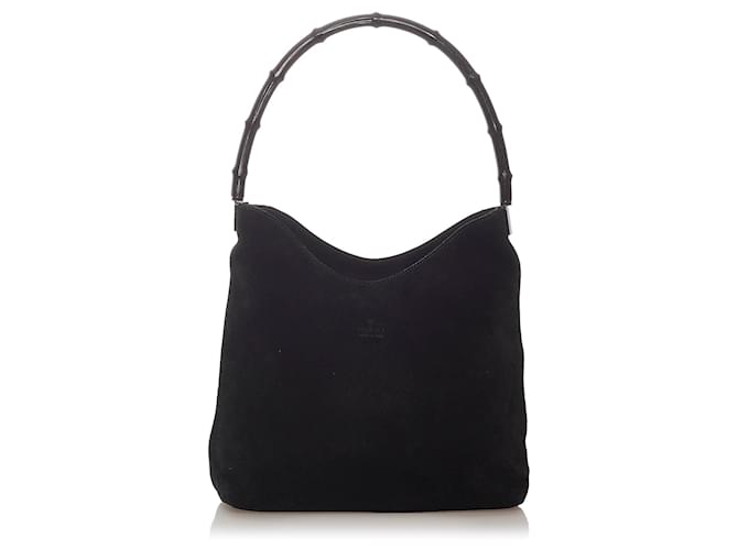 gucci black suede bolsa