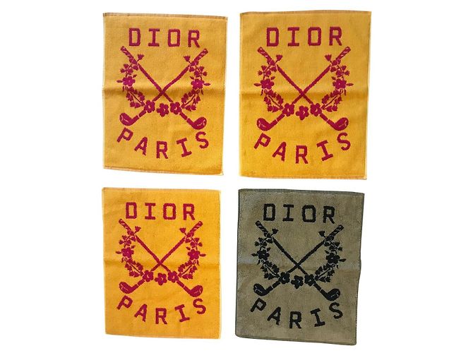 Dior Collection Golf Ensemble de 4 Serviettes Invités en Coton Multicolore