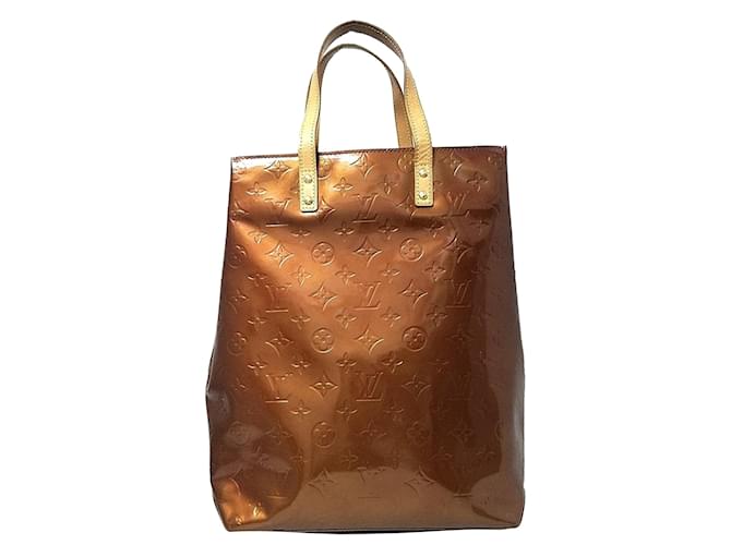 Louis Vuitton Brown Vernis Reade MM Beige Light brown Leather