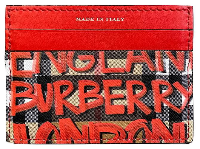 Burberry Wallets Small accessories Red Leather  ref.444058