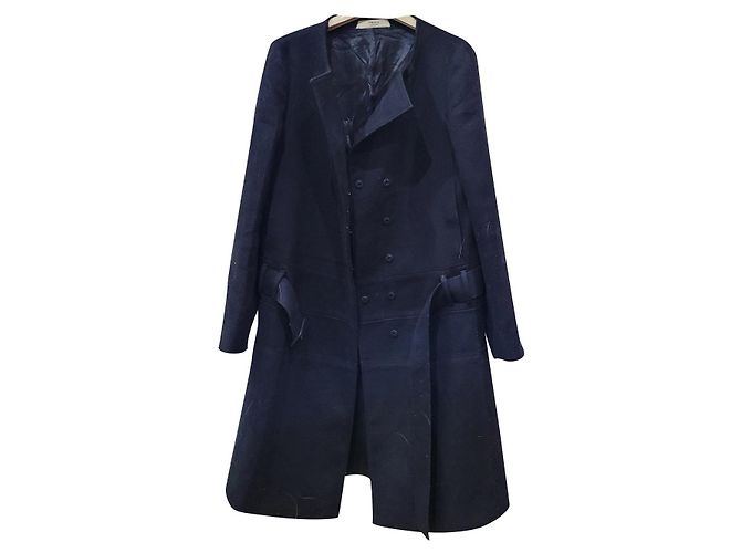 Prada black lined-breasted coat