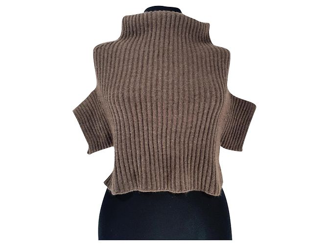 Brunello Cucinelli Kurzer Kaschmirpullover Braun 