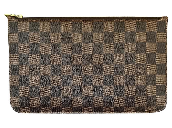 Louis Vuitton Neverfull Damier Ebene Clutch Bag