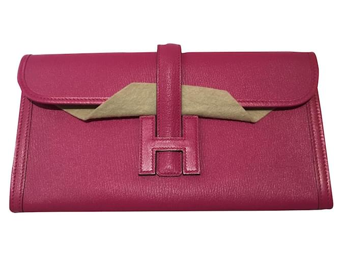 Hermes Pochette Jige Elan 29 Cuir Rose ref.444250 Joli Closet