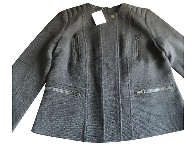 Vince HWT wool blend motorcycle jacket black