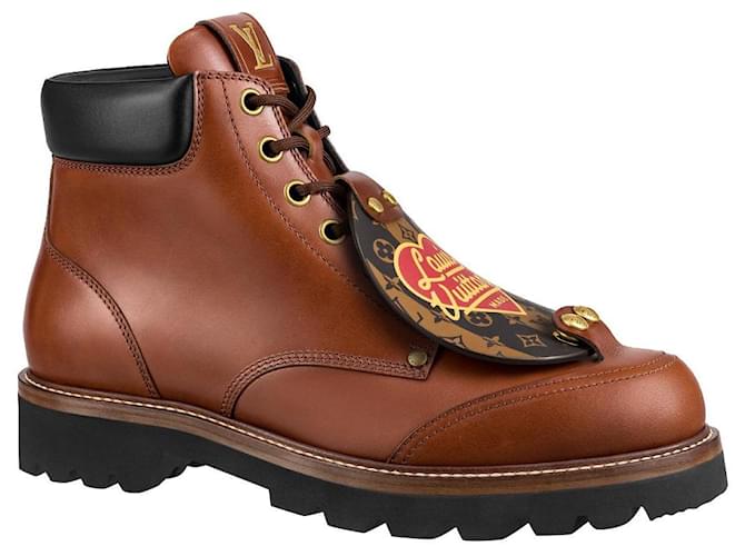 Louis Vuitton, Shoes, Louis Vuitton Oberkampf Mens Brown Suede Boots Size  85