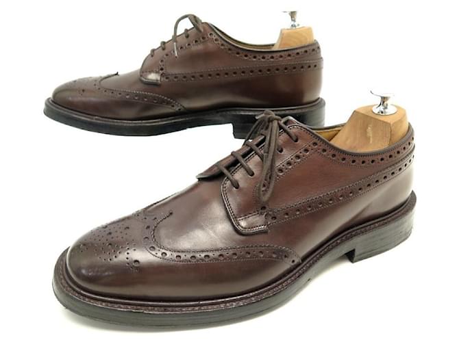 CHURCH'S GRAFTON SHOES 173 7.5F 41.5 DERBY BOUT FLEURI BROWN SHOES Leather  ref.444533