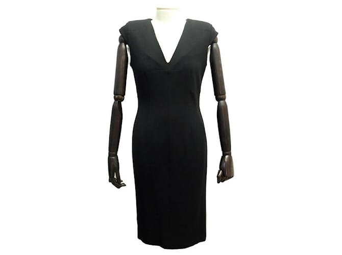 PAUL SMITH PPT DRESS413A M 42 IT 38 FR EN VISCOSE NOIRE BLACK RAYON DRESS  ref.444626