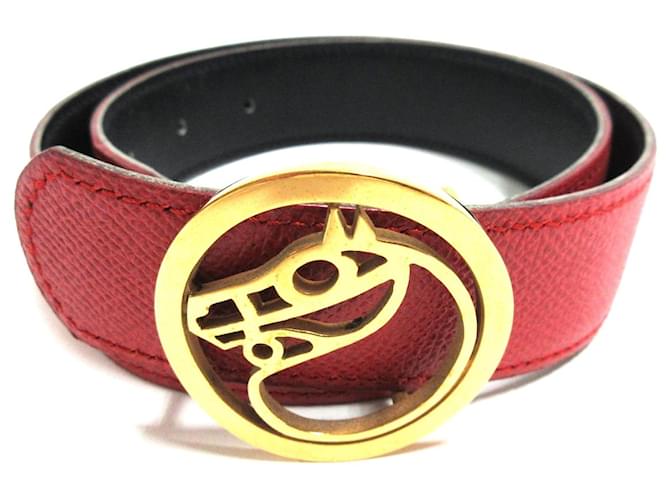 Hermès Hermes Belt Red Leather  ref.444762