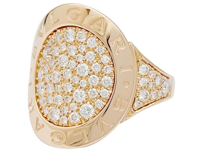 Modelo de anel de ouro rosa Bulgari "Bulgari Bulgari", diamantes.  ref.445207