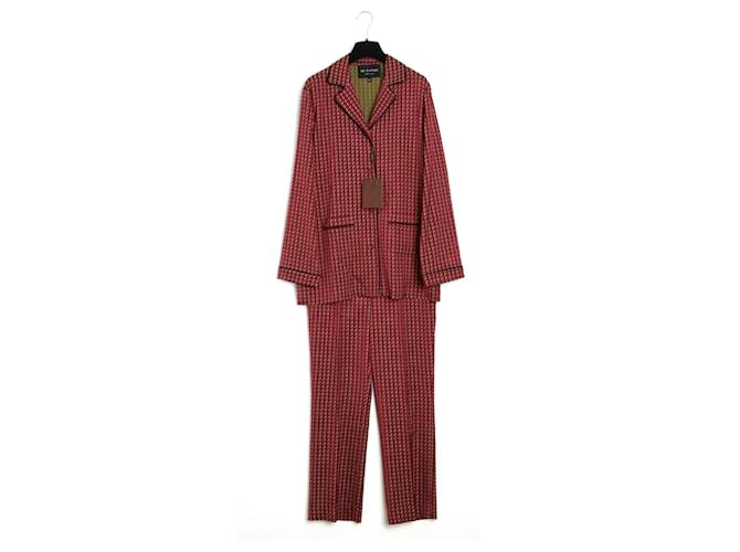 Etro terno de pijama vermelho38/40 NOVO Viscose  ref.445229