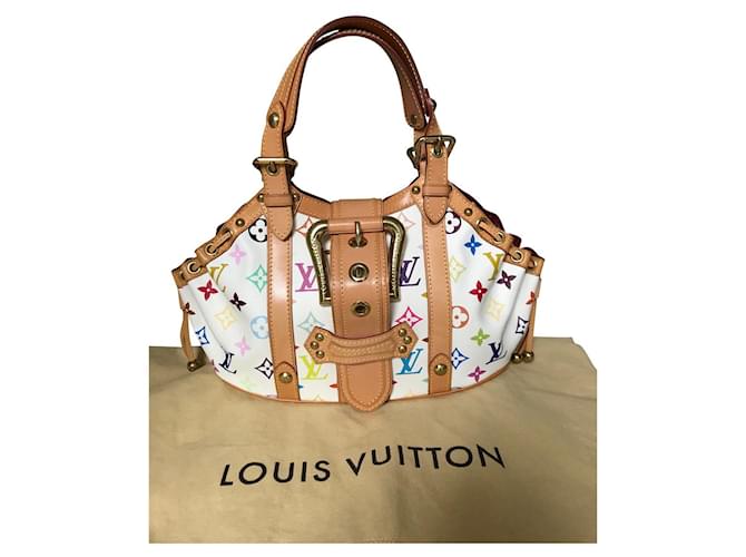 Louis Vuitton Theda Branco Couro  ref.445233