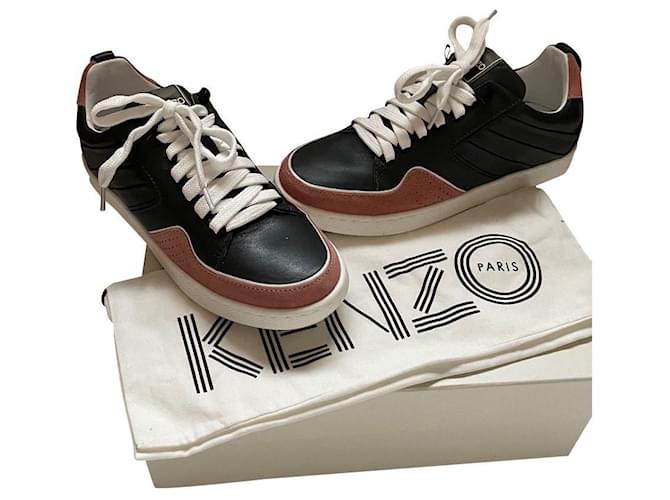 Kenzo Sneakers Pink Navy blue Leather  ref.445307
