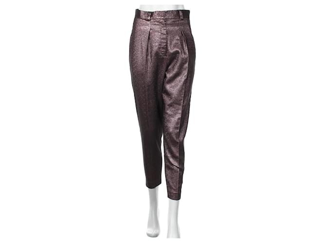 Tara Jarmon Pants, leggings Pink Cotton Polyester  ref.445336