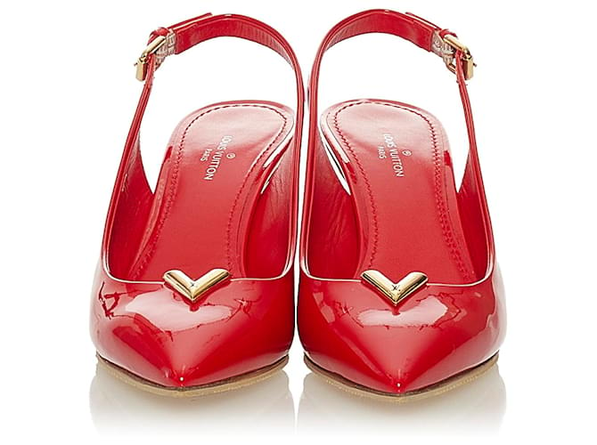 Louis Vuitton Red Essential V Pumps Leather Patent leather ref.445356 -  Joli Closet