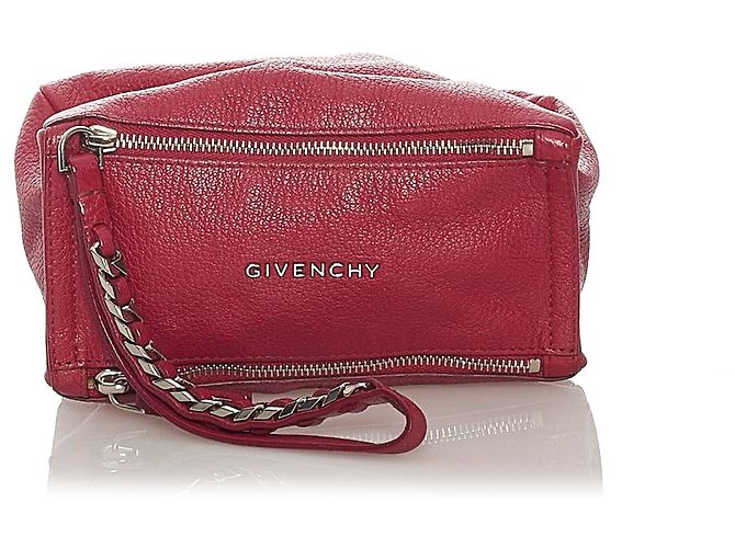 Givenchy Rote Mini-Pandora-Leder-Clutch-Tasche