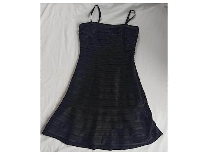 Bcbg Max Azria Abiti Nero Seta Poliestere  ref.445811