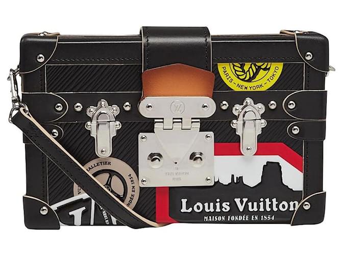 Louis Vuitton RARO Petit Malle World Tour Multicor Couro  ref.445839