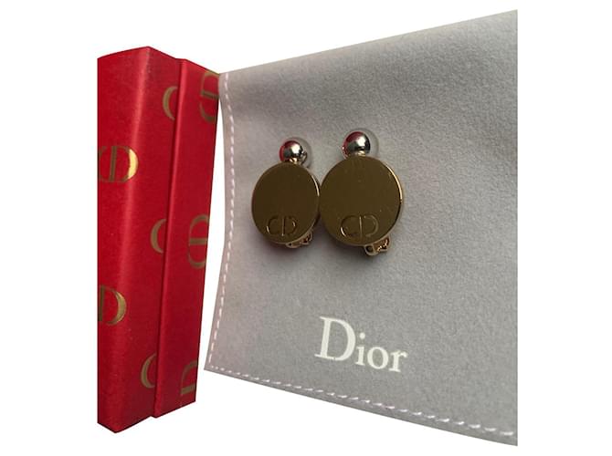 Dior Earrings Golden Steel  ref.445872