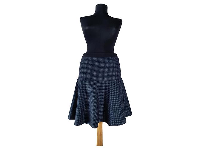 Gerard Darel Gingham Rock Blau Wolle