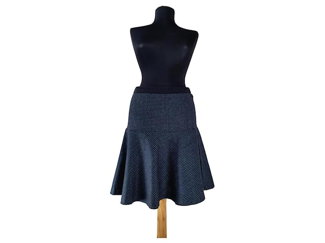 Gerard Darel Skirts Blue Wool Elastane Polyamide  ref.445894