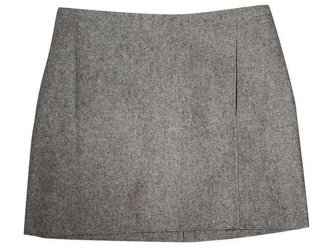 Falda Cos de lana y poliamida gris