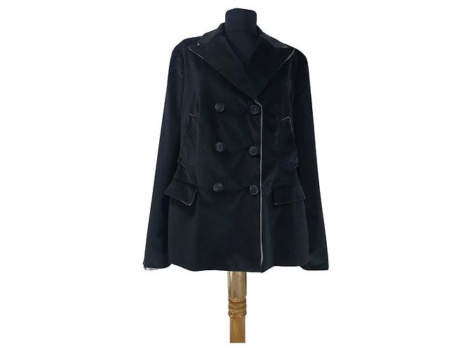 Prada Blazer Dunkelgrau Baumwolle Seide Anthrazitgrau