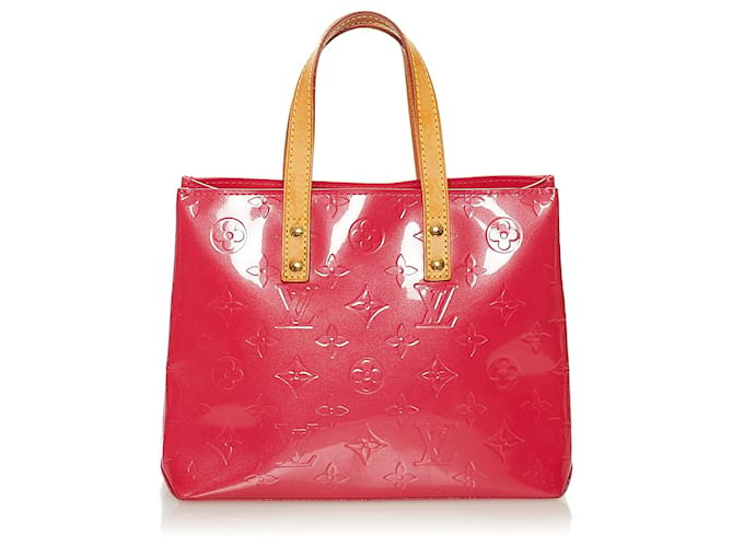 Louis Vuitton Vernis Vermelho Reade PM Marrom Castanho claro Couro Couro envernizado  ref.446029