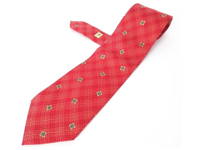 Burberry Cravatta Rosso Seta
