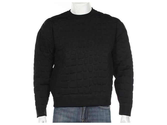 Alexander Wang x H&M Black 3D Croc Texture Scuba Neoprene Sweatshirt