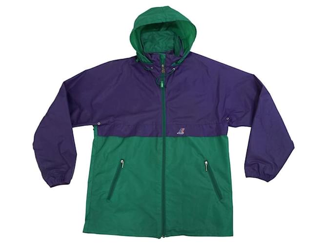 K-Way Men Coats Outerwear Green Purple Polyamide  ref.446420