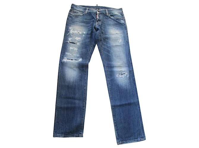 Dsquared2 Jeans attillati,taille 52. Blu Cotone  ref.446430